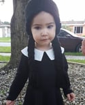 Wednesday Addams Inspired Crochet Wig Yarn Hat Black Braids for Infant, Toddler & Child