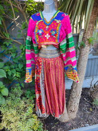 Image 3 of Vintage Fez Crop Tribal Top 32-34 inch chest 