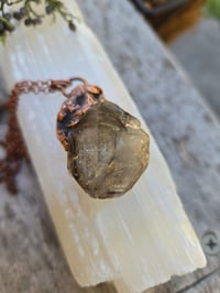 Image 3 of Electroformed Skeletal Smokey Quartz necklace 02