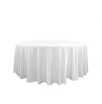 White Polyester  Tablecloth 