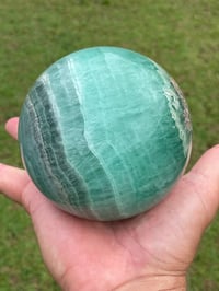 Image 3 of Green Fluorite Sphere #1171