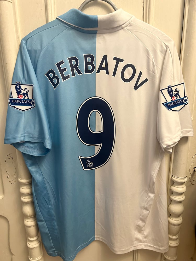Image of Tottenham Hotspur "BERBATOV 9" 125th Anniversary 2007/08 Shirt + PL patches (L)