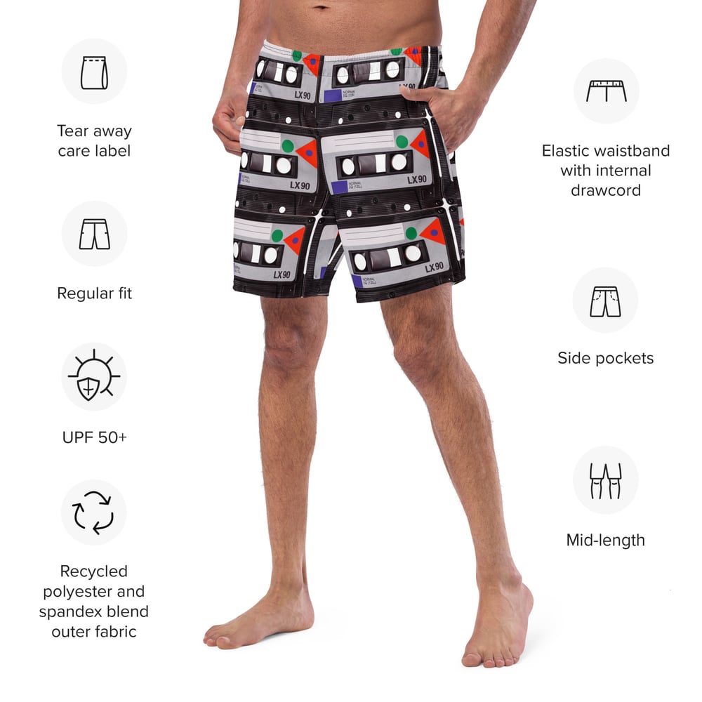 Image of Cassett Tape Swim Trunks