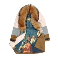 Image 3 of VIE RICHE PARIS REMOVABLE FUR 3 TONE OVERCOAT IN B