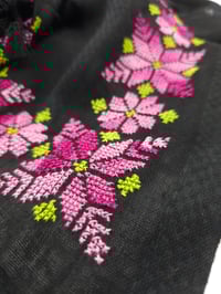 Image 6 of Bethlehem Star Tatreez @hirbawi Keffiyeh- hand stitched embroidery Palestine