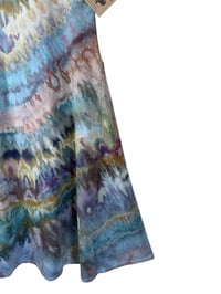 Image 6 of M Stretch Knit Fit and Flare Midi Dress in Earthy Spiral Ice Dye