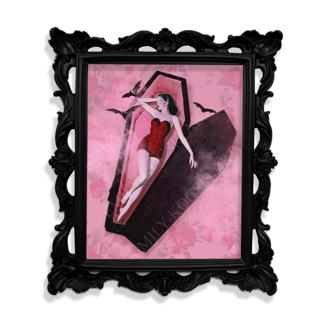 Retro Art Print // 'Coffin Daydream' (One Left)