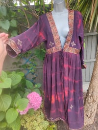 Image 1 of Mykonos Glitter wrap dress Maxi/ Kaftan dark red