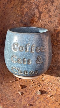 Coffee, Cats & Chaos Blue Jeans