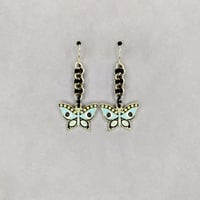 Image 3 of Colorful Moth Earrings