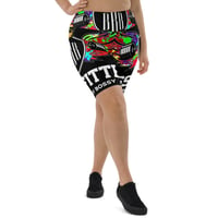 Image 5 of BOSSFITTED Black and Colorful Logo Biker Shorts