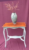 Image of Shabby & Chic Vintage Blue Grey lamp / Side / occasional table with plant shelf