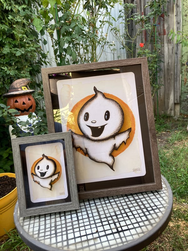 Image of “Happy Ghost” shadow box