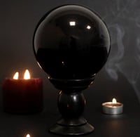 Image 1 of Large Coloured Crystal Ball on stand, Different Colours to Choose From