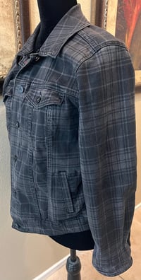 Image 4 of Vintage Black Plaid Ultra Soft Cotton Jacket AC/DC