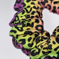 Image 2 of Neon Leopard Handmade Scrunchie (Limited Edition)
