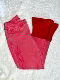Image 2 of Fur Pink Distressed Jeans
