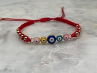 Image 3 of COLORFUL  EYE BRACELETS red