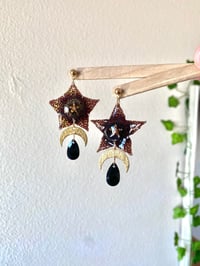 Image 2 of 🐆⭐️Starfish Flower Moon Earrings⭐️🐆 limited edition*