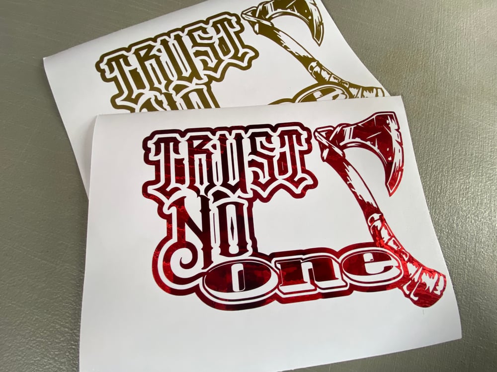 Image of 10" Trust No One Decal