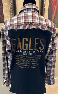 Vintage Brown/Gray/Cream Flannel Shirt The Eagles