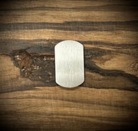 Image 1 of Dog tag shape THICK medallion blank stainless steel 