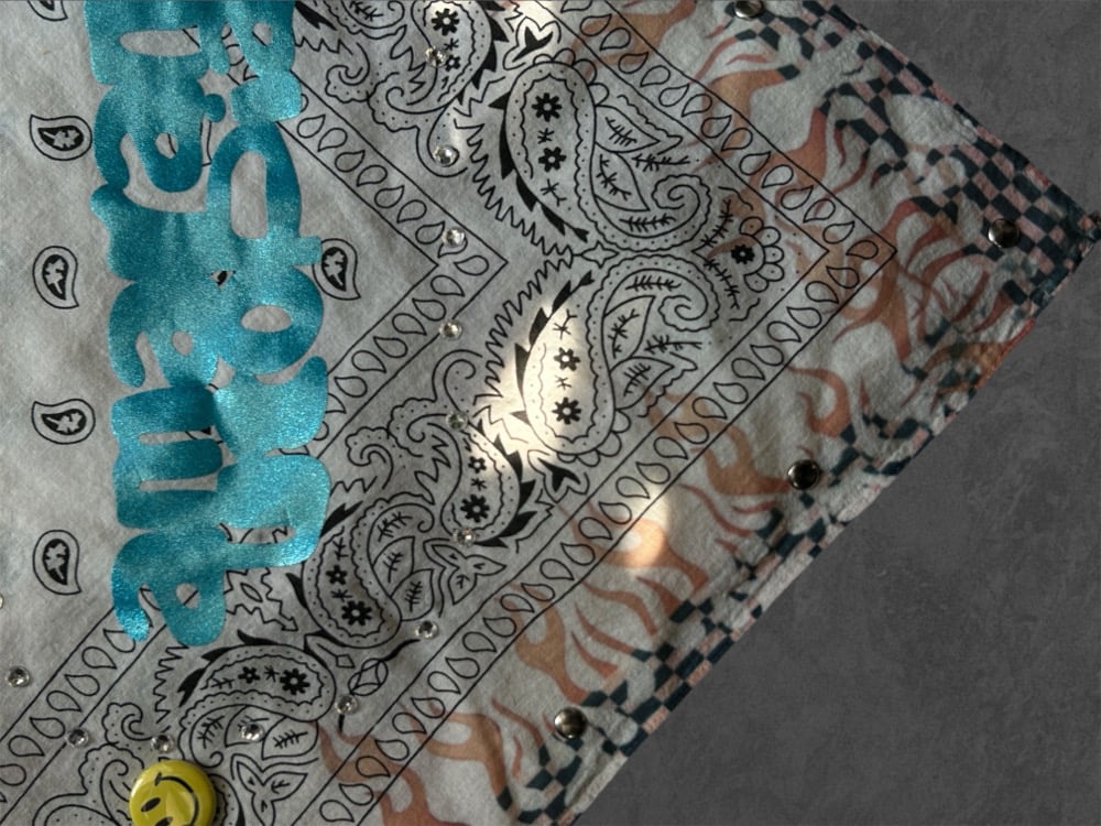 Checkered Flame Bandana