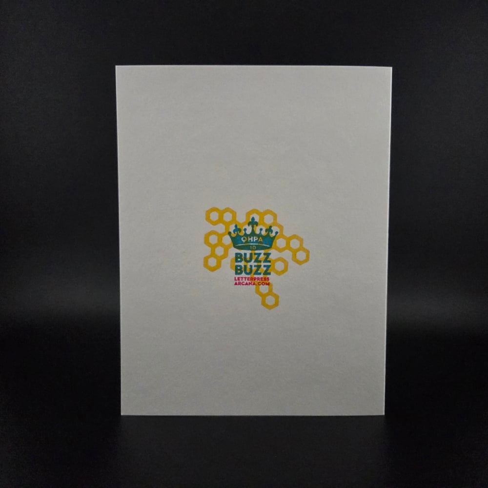 Buzz Buzz, 3rd edition / greeting card | Letterpress Arcana