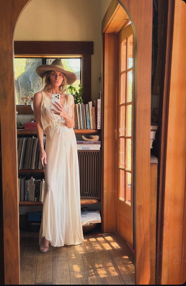 1930s silk and lace slip dress gown 