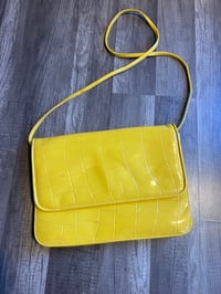 Image 1 of Vintage yellow large crossbody 