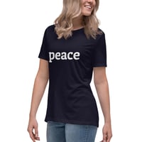 Image 3 of Women's Relaxed T-Shirt, Peace Tee