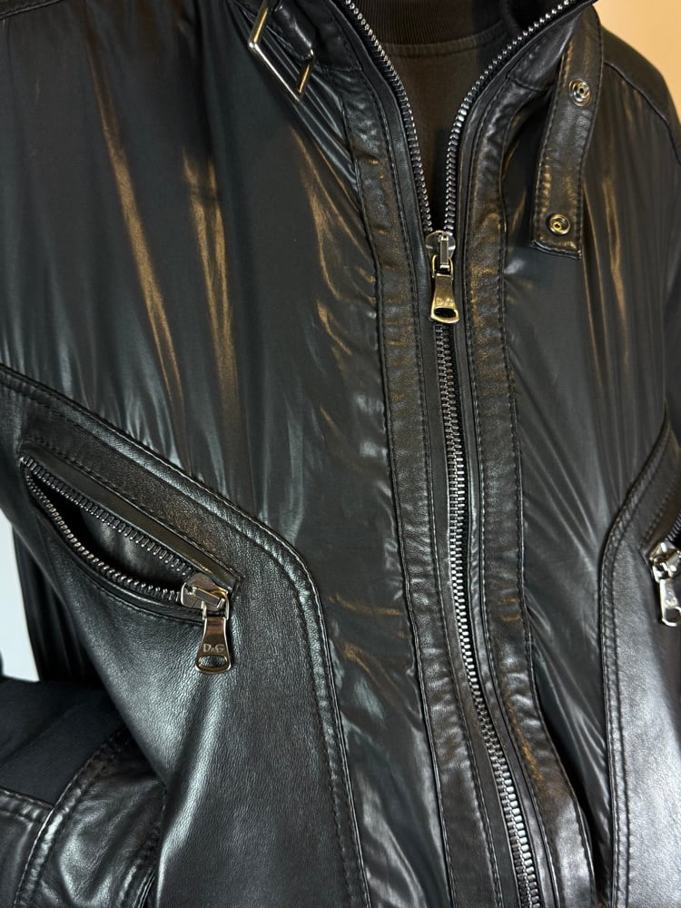 Image of Dolce & Gabbana 2003 Moto Leather Jacket