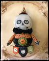 Skeleton ornament folk Art original Halloween 