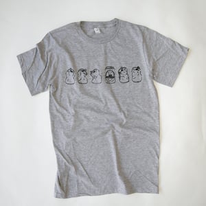 Image of t-shirt - 'beercans' (melange grey)