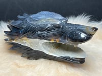 Image 11 of Wolf Agate Carving #2266