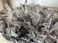 Image 15 of Laser Quartz Cluster In A Bed Of Hematite #1808