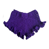 Deep Vibrant Purple Crochet Shorts