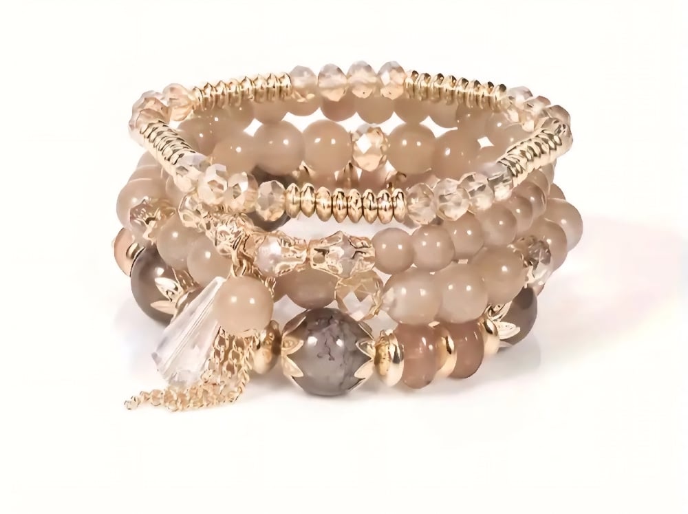 Image of A Stack of Courage Beaded Bracelets