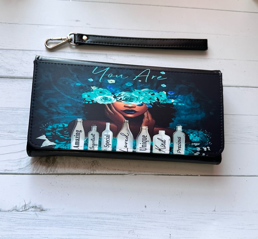 Image of Custom Wristlet wallets.