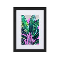 Image 2 of "Banana Leaf Dreams" Matte Paper Framed Poster With Mat