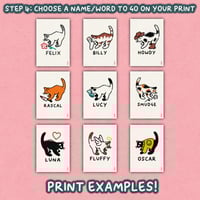 Image 4 of "BUILD YOUR OWN CAT" CUSTOMISABLE A4 PRINT