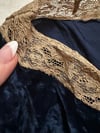 1930s silk velvet and lace mini dress