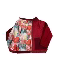 Image 4 of Red  Patchwork Denim Jacket