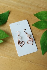 Image 3 of Copper Heart Earrings (two pairs available)