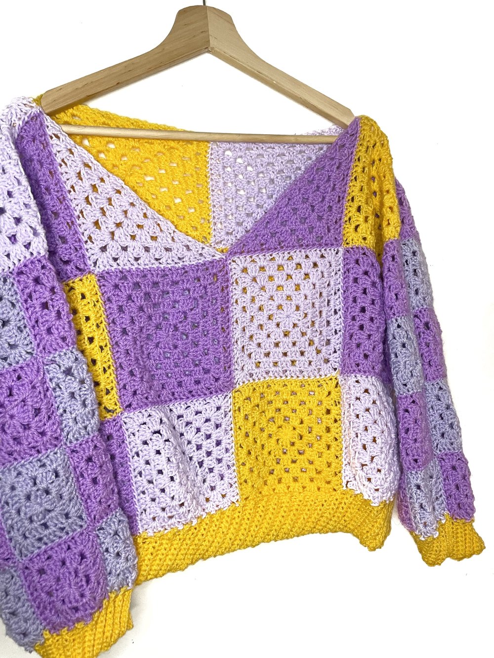 LILAC Granny Square Sweater