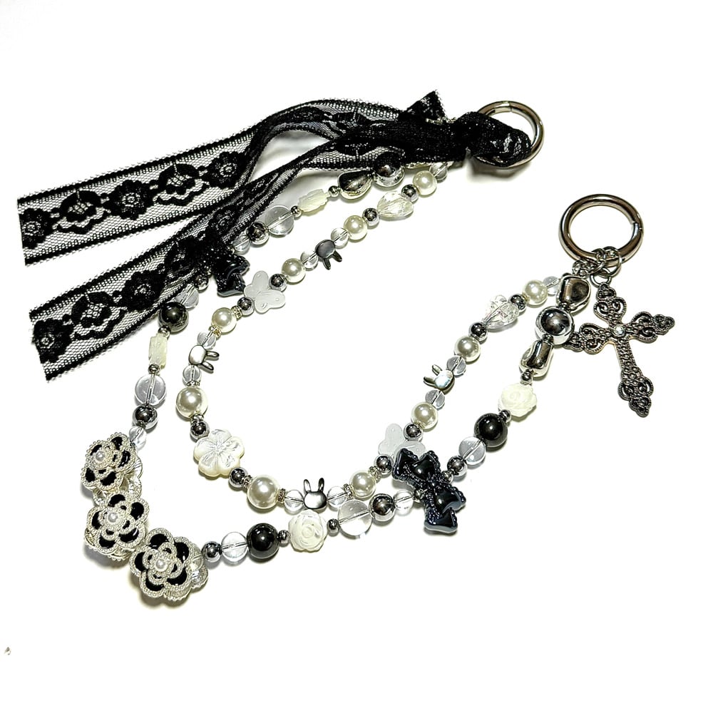 Image of Black Lace Bag Chain
