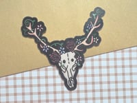 Image 3 of Deer Skull with Flowers - Sticker