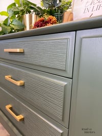 Image 10 of Mid Century Modern Vintage Beithcraft Sideboard / Drinks Cabinet / TV Cabinet painted in green