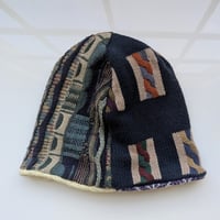 Image 3 of Upcycled Reversible Beanie Cotton Blend -44