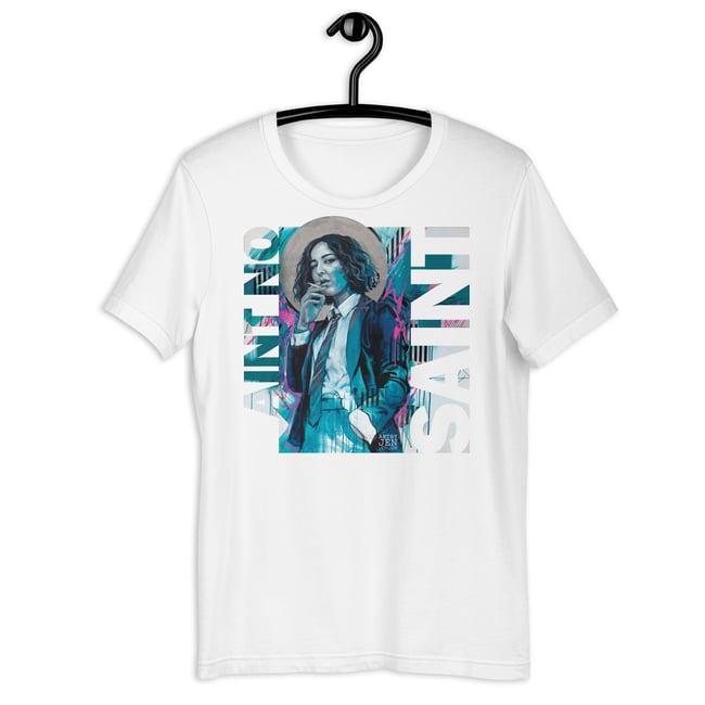 AINT NO SAINT<BR>Attitude T-Shirt<BR><font color="#c9252c">FREE POSTAGE</font>